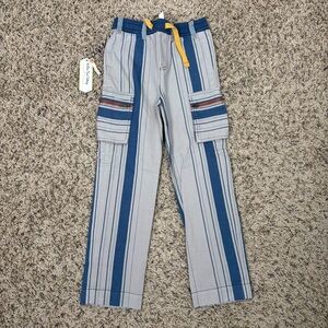 Matilda Jane Joanna Gaines Pants Kids 6 Little Rascal Striped Cargo Pants